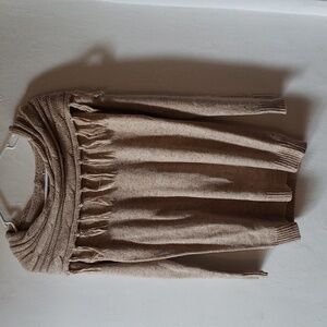 Forever 21 | Cream Western Fringe Cowl Neck Sweater | S | NWOT